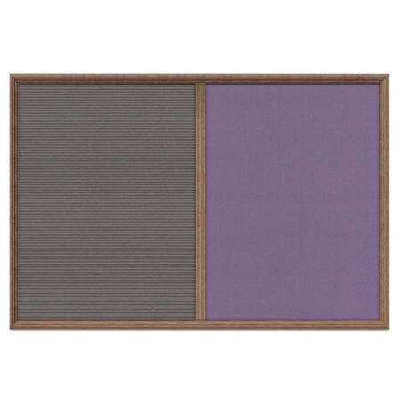 United Visual Products Enclosed Corkboard, 1 Door, 24"x36", 4" Fra UV3422-BLACK-ULTMAR